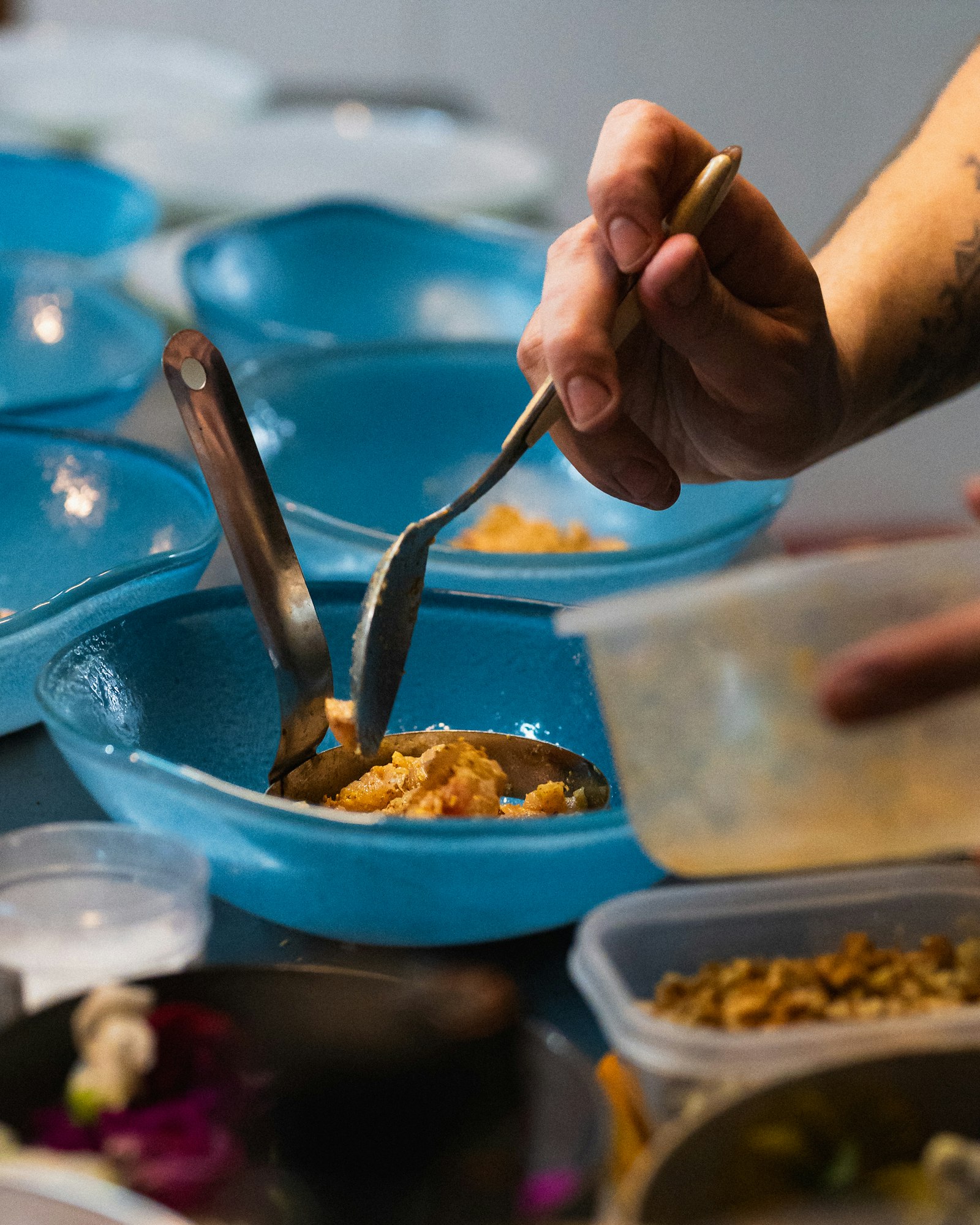 Un piatto di cucina di stagione impiattato